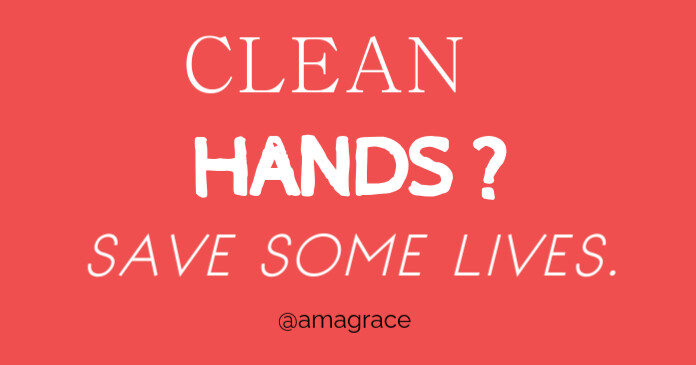 Red Joyful Clean Hands Facebook Shared Image template