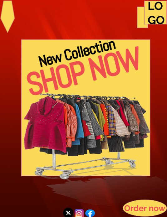 Copy of Red Joyful Cloth Collection Flyer (us Letter | PosterMyWall