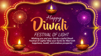 สีแดง Diwali Celebration Umbukiso Wedijithali Template