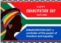 Red Joyful Emancipation Day  Postcard Carte postale template