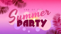 Rojo End of Summer Party Display digitale Template