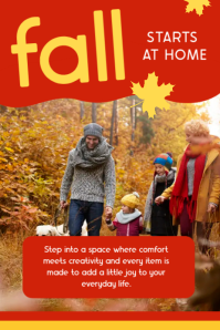 Rot Fall Family Outing Pinterest-afbeelding Template