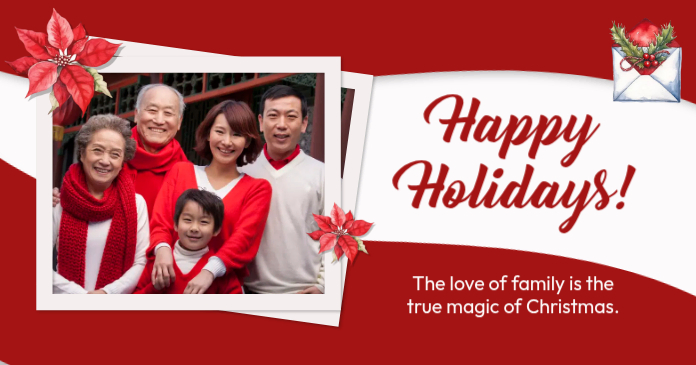 Christmas Holiday Facebook Post Template | PosterMyWall