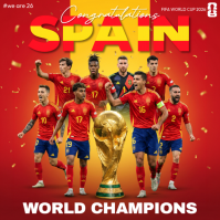 Red Joyful FIFA World Cup 2026 Instagram Post template