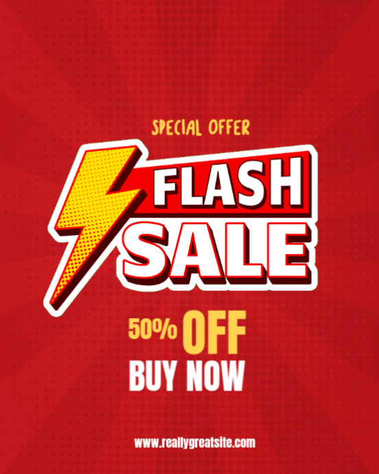 Copy of Red Joyful Flash Sale Templates Instagram Portrait | PosterMyWall