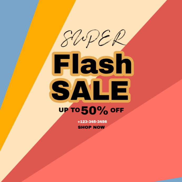 Copy of Red Joyful Flash Sale Templates Instagram Post | PosterMyWall