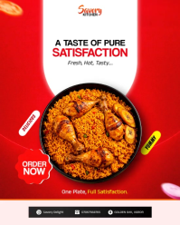 Red Joyful Food Promotion Flyer Instagram Portrait Video template