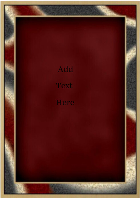 Red Joyful Frame A4 template