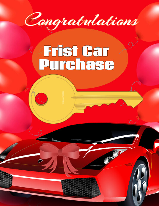 Copy of Red Joyful Frist Car Purchase Flyer (us Lett | PosterMyWall