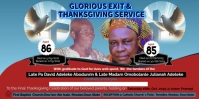 Red Joyful Funeral  Invitation Flyer Eventbrite Banner template