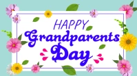 Red Joyful Grandparents Day Twitter Post template