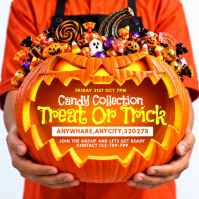 สีแดง Halloween Candy Collection Pos Instagram Template