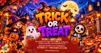 Red Halloween Celebration Facebook Ad Template