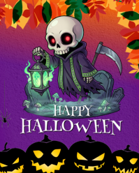 Red Halloween Safety Instagram Portrait Template - Page 2