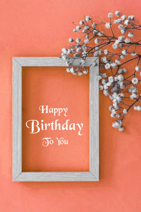 Happy Rd Poster Red Joyful Happy Birthday Poster Template | PosterMyWall