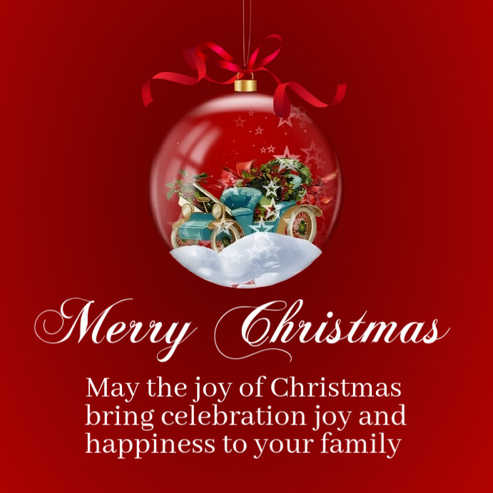 Copy of Red Joyful Happy Christmas Instagram Post | PosterMyWall