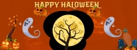 Red Joyful Happy Haloween  Facebook Cover Photo template