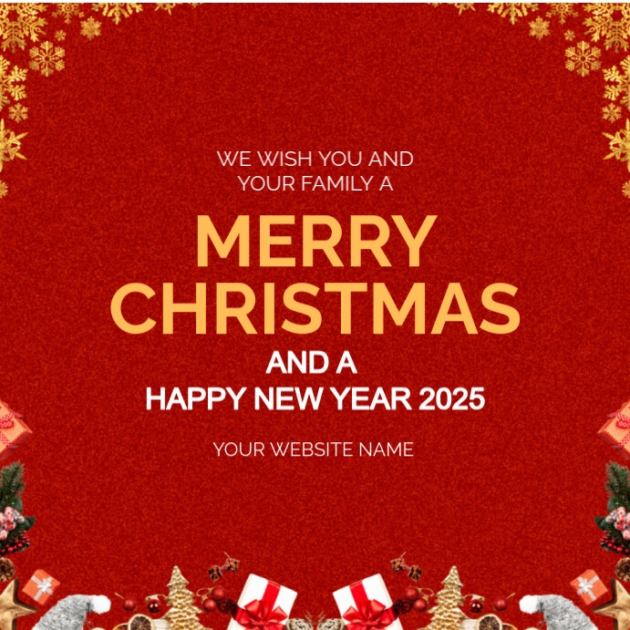 Copy of Red Joyful Happy Merry Christmas Instagram Red Posts Instagram ...