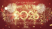 Red Joyful Happy New Year Digital Display (16:9) template
