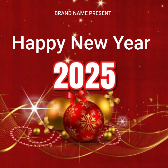Copy of Red Joyful Happy New Year Instagram Post | PosterMyWall