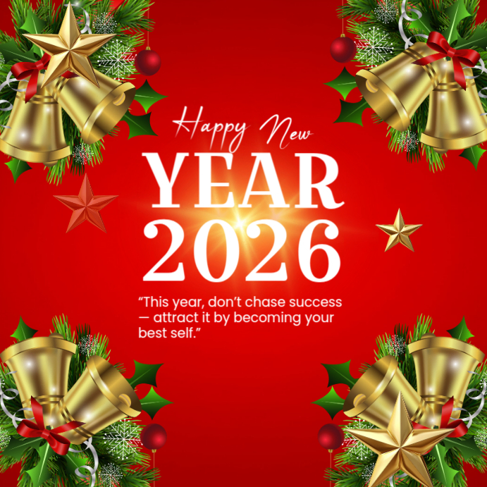 Red Joyful Happy New Year Instagram Post Template | PosterMyWall
