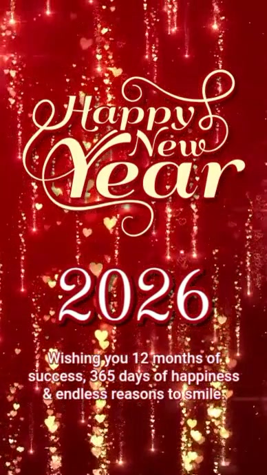 Red Joyful Happy New Year Instagram Story Template | PosterMyWall