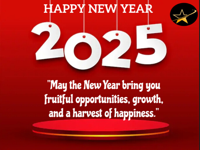 Red Joyful Happy New Year Presentation template