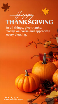 Red Thanksgiving Celebration Instagram Story Template