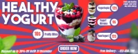 Red Joyful Healthy Yogurt Menu Discount 2024 Twitch Profile Banner template