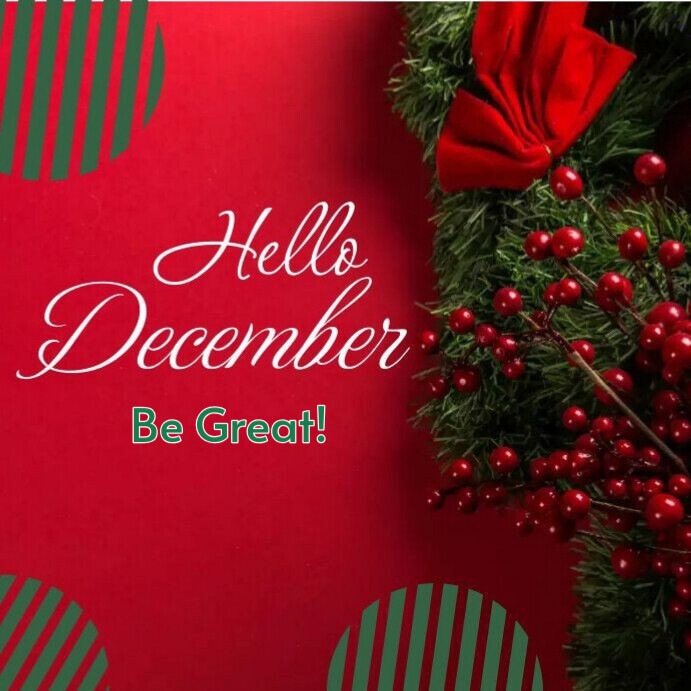Copy of Red Joyful Hello December Instagram Post | PosterMyWall