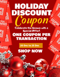 Rood Holiday Discount Promotion Flyer Template