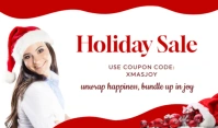 Red Joyful Holiday Sale Tag Etiqueta template