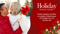 Red Joyful Holiday Travel Guide Blog Header template