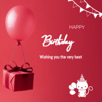 Red Joyful Instagram Post  Instagram Post template
