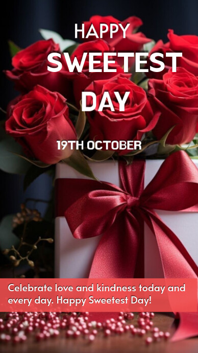 Red Joyful  Instagram Story Sweetest day template