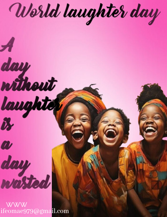 Red Joyful Joyful Laugh Flyer (us Letter) Pamflet (VSA Brief) template
