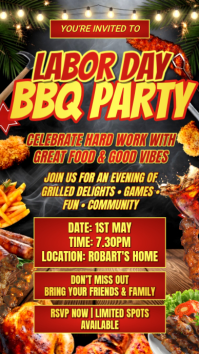 Rouge Labor Day BBQ Party Instagram Story Template