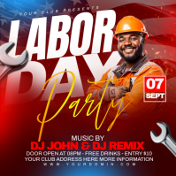 Rojo Labor Day Party Instagram Post Template