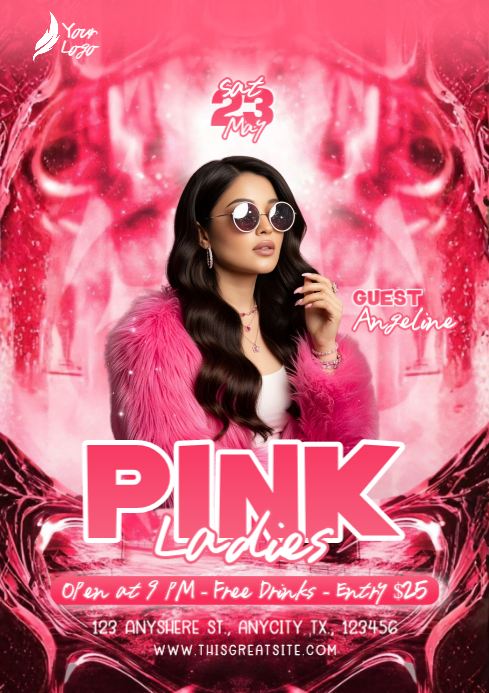 Red Ladies Night Event A4 Template | PosterMyWall