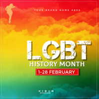 Rojo LGBT History Month 方形(1:1) Template