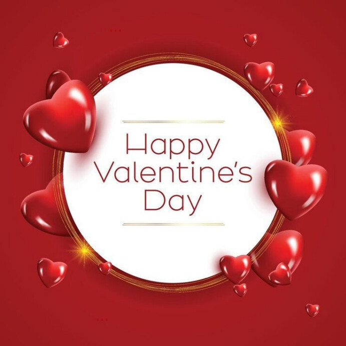 Red Joyful Love Celebration  Instagram Post Instagram-bericht template
