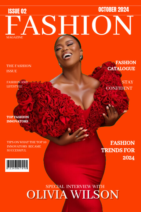 Plantilla de Red Joyful Magazine Cover Design Poster | PosterMyWall
