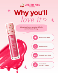 Red Lip Gloss Launch Instagram Portrait Template - Page 2