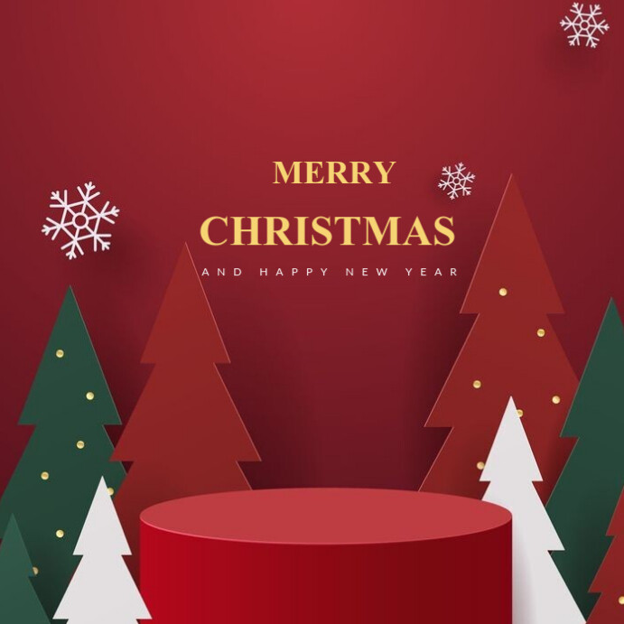 Plantilla de Red Joyful Merry Christmas And Happy New Year Instagram ...