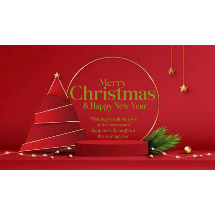 Plantilla de Red Joyful Merry Christmas And Happy New Year Instagram ...