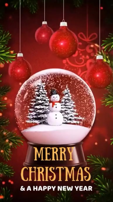 Red Joyful Merry Christmas And Happy New Year Instagram Story Template ...