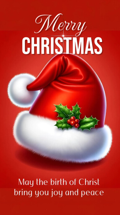 Copy of Red Joyful Merry Christmas Greeting Instagram Story | PosterMyWall