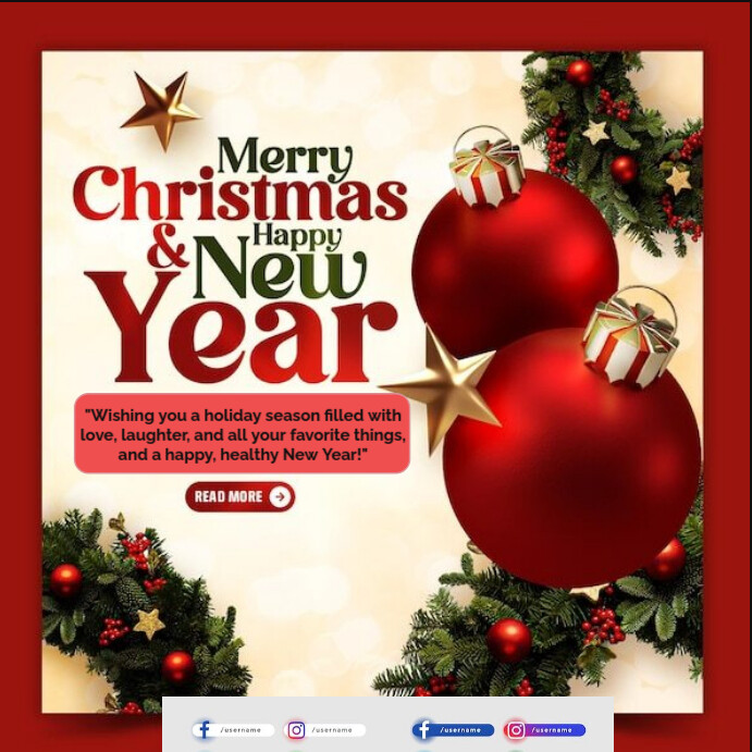 Copy of Red Joyful Merry Christmas Instagram Post | PosterMyWall