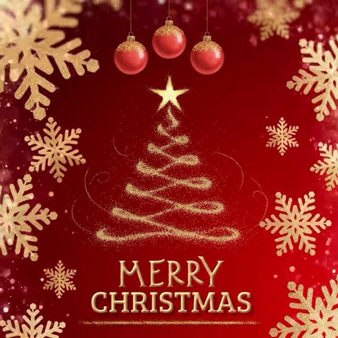 Red Joyful Merry Christmas Instagram Post Template | PosterMyWall