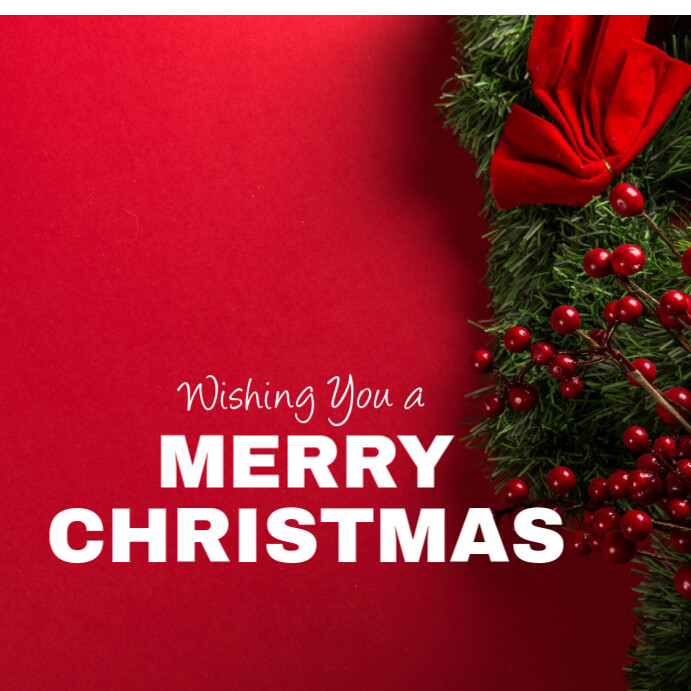 Red Joyful Merry Christmas Instagram Post Template | PosterMyWall